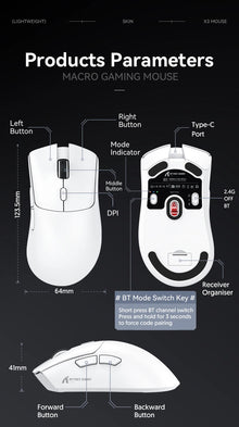 Mouse Gamer Attack Shark R1 Tri-Mode