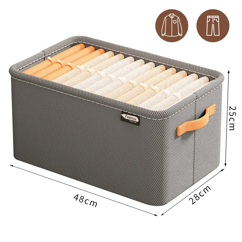 Organizador de Gaveta para Roupas – Caixa Dobrável para Calças, Jeans, Blusas e Suéteres