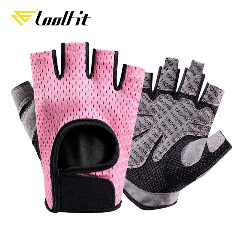 Luvas de Musculação CoolFit com Palma em Silicone – Antiderrapantes para Academia, CrossFit e Levantamento de Peso