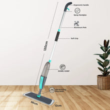 Mop Spray Giratório 360° com Refil de Microfibra – Esfregão Plano para Limpeza de Pisos