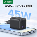 UGREEN Carregador GaN Fast Charger USB-C 45W com PD 3.0 e QC 3.0