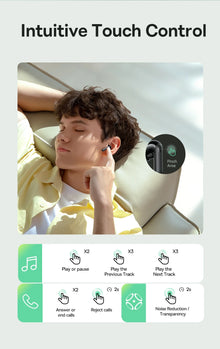 Fone Bluetooth Baseus Bass EP10 NC TWS – ANC 43dB, 4 Microfones ENC, Bluetooth 6.0 e IP55