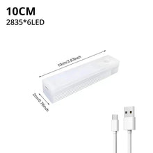 Luz LED com Sensor de Movimento Recarregável USB Magnética – Barra de Iluminação para Armários, Closets e Cozinha