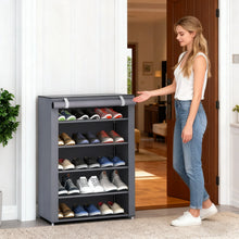 Sapateira Multiuso com Porta Enrolável – Armário Organizador de 6 a 10 Andares para Calçados