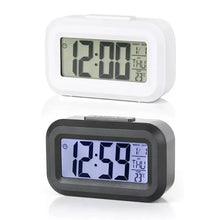 Relógio Despertador Digital LED com Calendário, Luz de Fundo e Display Multifuncional