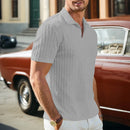 Camisa Polo Masculina Jacquard Slim Casual