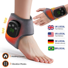 Massageador Térmico para Punho e Tornozelo sem Fio – 5 Níveis de Aquecimento e 3 Modos de Vibração