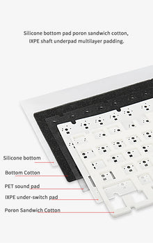 Teclado Mecânico Gamer AJAZZ AK820 / AK820 Pro 75%