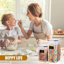 Kit com 7 Potes Herméticos para Mantimentos – Organizadores BPA Free com Etiquetas e Caneta