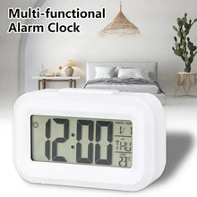 Relógio Despertador Digital LED com Calendário, Luz de Fundo e Display Multifuncional