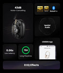 UGREEN Max5c Bluetooth 5.4 | Fone de Ouvido Sem Fio com ANC, LDAC e Bateria de Até 75 Horas