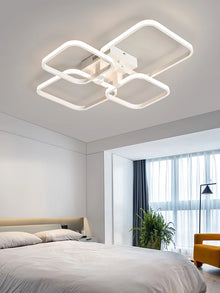 Plafon LED Retangular NEO Gleam Moderno – Luminária de Teto em Alumínio e Acrílico para Sala e Quarto