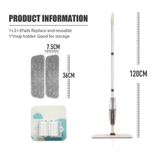 Mop Spray com Reservatório e Refil de Microfibra Reutilizável – Esfregão Giratório para Limpeza de Pisos
