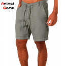 Bermuda Masculina Casual em Linho e Algodão