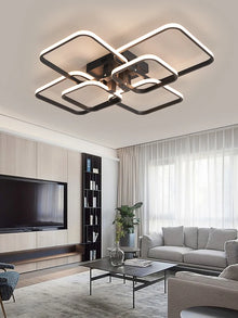 Plafon LED Retangular NEO Gleam Moderno – Luminária de Teto em Alumínio e Acrílico para Sala e Quarto