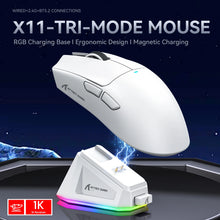 Mouse Gamer Attack Shark X11 Com Base de Carregamento RGB