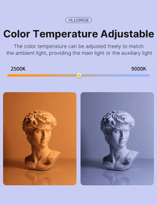 Bastão de Luz LED RGB Ulanzi VL119 19,7" – Iluminador Profissional para Foto, Vídeo, Streaming e Estúdio