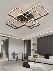 Plafon LED Retangular NEO Gleam Moderno – Luminária de Teto em Alumínio e Acrílico para Sala e Quarto