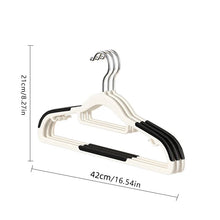 Kit com 30 Peças de Cabides Antiderrapantes – 10 Cabides de Veludo + 20 Clipes Organizadores
