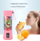 Mini Liquidificador Portatil Mixer Juice Garrafa Shake 6 Laminas + Cabo USB