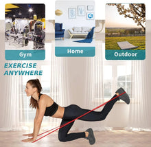 Faixa Elástica de Resistência com 7 Níveis – Elástico para Academia, Yoga, Pilates e Treino Funcional
