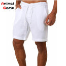 Bermuda Masculina Casual em Linho e Algodão
