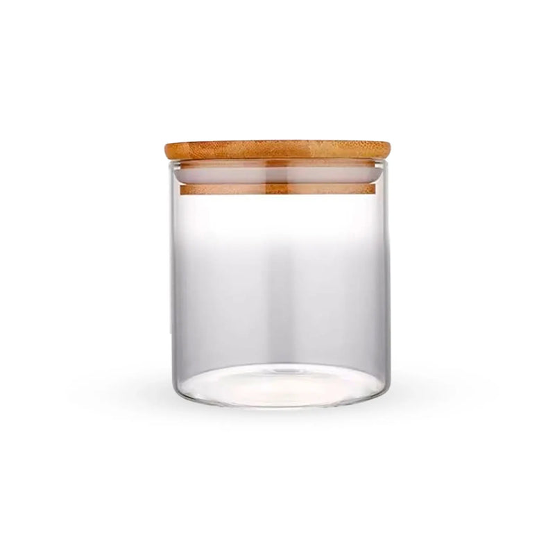 Pote Hermético 270ml com Tampa de Bambu – Recipiente para Temperos, Condimentos e Alimentos