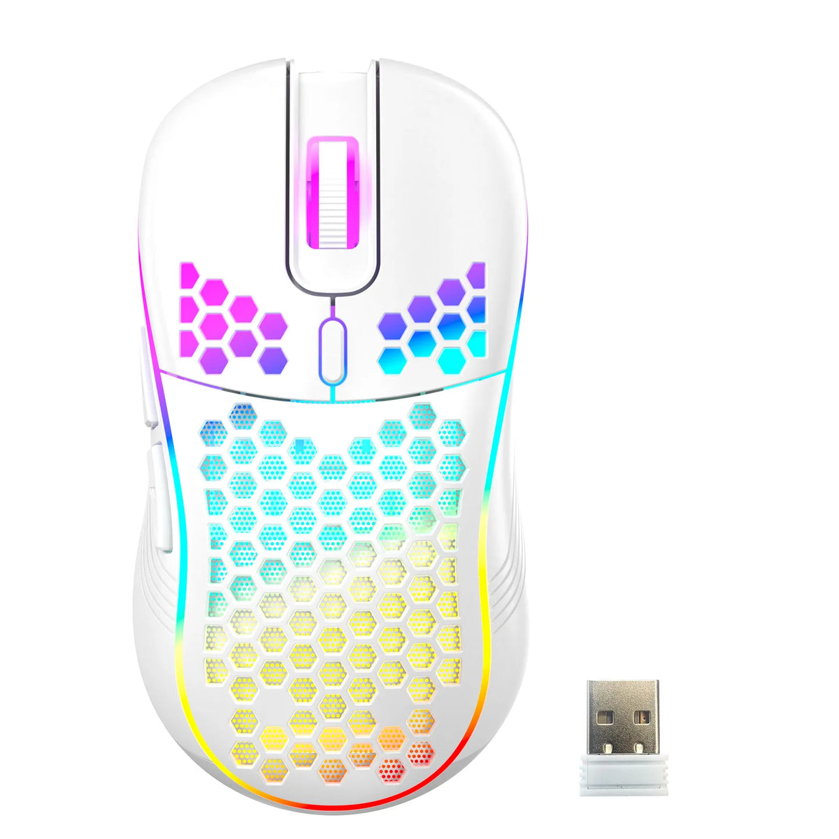 Mouse Gamer Honeycomb RGB com DPI Ajustável até 7200 DPI