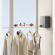 Varal Retrátil de Parede em Aço Inox – Corda Extensível para Secagem de Roupas com Economia de Espaço