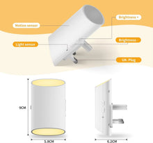 Luz Noturna LED com Sensor de Movimento – Luminária para Tomada EU/US com Acendimento Automático