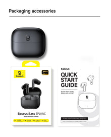Fone Bluetooth Baseus Bass EP10 NC TWS – ANC 43dB, 4 Microfones ENC, Bluetooth 6.0 e IP55