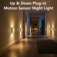 Luz Noturna LED com Sensor de Movimento – Luminária para Tomada EU/US com Acendimento Automático