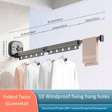 Varal Retrátil de Parede Dobrável – Suporte para Secagem de Roupas com Economia de Espaço