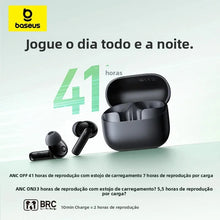 Fone Bluetooth Baseus Bass EP10 NC TWS – ANC 43dB, 4 Microfones ENC, Bluetooth 6.0 e IP55