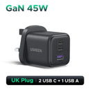 UGREEN Carregador GaN Fast Charger USB-C 45W com PD 3.0 e QC 3.0