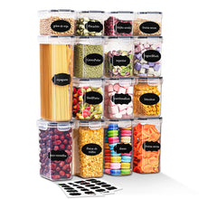 Kit com 15 Potes Herméticos para Mantimentos – Recipientes de 200ml a 2,8L para Organização da Cozinha