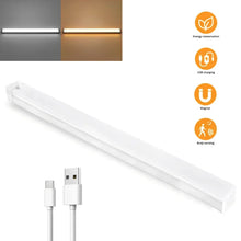 Luz LED com Sensor de Movimento Recarregável USB Magnética – Barra de Iluminação para Armários, Closets e Cozinha