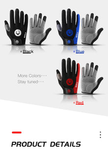 Luvas de Ciclismo MTB Dedo Longo Touchscreen – Antiderrapantes para Bike, Academia e Esportes