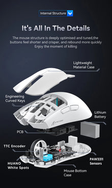 Attack Shark X11  Mouse Three Mode 2.4G PAW3311
