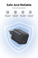 UGREEN Carregador GaN Fast Charger USB-C 45W com PD 3.0 e QC 3.0
