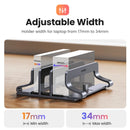 Suporte Vertical UGREEN em Alumínio Premium com 3 Slots para Notebook, MacBook, Tablet, iPad e Smartphone
