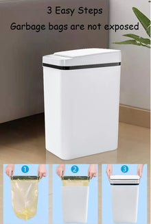 Lixeira Automática 12L com Sensor de Movimento – Tampa Inteligente para Banheiro, Cozinha, Quarto e Escritório