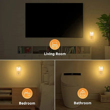 Luz Noturna LED com Sensor de Movimento – Luminária para Tomada EU/US com Acendimento Automático