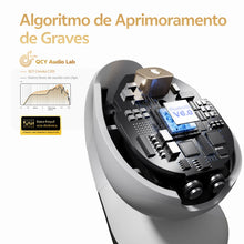 Fone Bluetooth QCY T33S Crossky C30S Open Ear – LDAC, Hi-Res Audio, Bluetooth 6.0 e Até 40 Horas