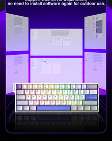 Teclado Magnético Gamer AULA WIN60 – Rapid Trigger, 8000Hz, RGB, Hot Swap e Layout 60%