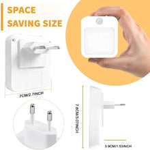 Luz Noturna LED com Sensor de Movimento – Luminária para Tomada EU/US com Acendimento Automático