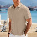 Camisa Polo Masculina Jacquard Slim Casual