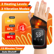Massageador Térmico para Punho e Tornozelo sem Fio – 5 Níveis de Aquecimento e 3 Modos de Vibração