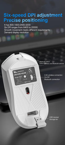 Mouse Gamer SMAILWOLF RS7 Tri-Mode