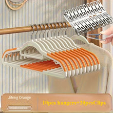 Kit com 30 Peças de Cabides Antiderrapantes – 10 Cabides de Veludo + 20 Clipes Organizadores